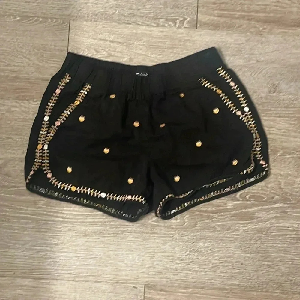 Madewell Embroidered Springtime Pull On Shorts Sz XS boho floral